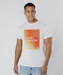 Camiseta Krusly blanca: imagen del fabricante con ejemplo de personalización