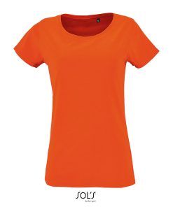 Camiseta Milo de SOL’S para mujer en color naranja